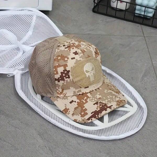 1/2pcs Washing Machine Hat Cleaning Cage, Baseball Cap Washer/Protector Cleaning Cage With Mesh Bag, Suitable For Washing Various Hats