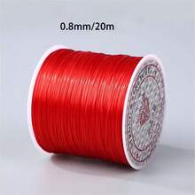 20/50m Roll Elastic String 0.8mm For DIY Bracelets Necklace Beading Jewelry Making Crystal Thread Party Balloon Cord Decorations