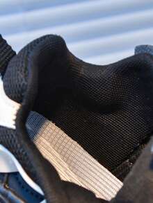 Kids' Fashionable Casual Sports Shoes, Student Running Shoes, Campus Sports Chunky Sneakers, Suitable For All Seasons, Color Blocking Woven Sports Shoes