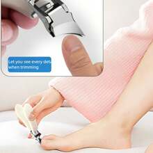 1 pezzo Tronchesino per unghie in acciaio inossidabile, rifinito con punta affilata e inclinata, anti-schizzi, strumento per la cura delle unghie per uso domestico