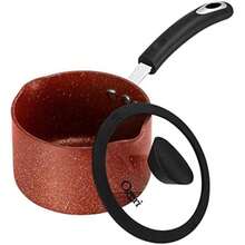 Cacerola y olla All-In-One Stone Earth de Ozeri, con revestimiento de fabricación alemana 100% libre de APEO, GenX, PFBS, PFOS, PFOA, NMP y NEP(1.5 Litros Rojo (Red Clay)) - Tipo 3 - Ver 2