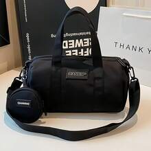 波士顿时尚圆筒包，休闲户外运动通勤单肩斜挎包，时尚百搭大容量多色可选，可调节舒适耐用背带，亲子包 - 彩色 - 查看 10