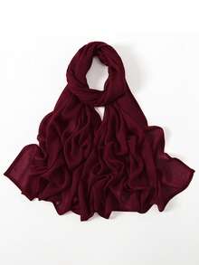 1 Khăn trùm đầu bằng vải viscose trơn màu cỡ nhỏ dành cho nữ, khăn trùm đầu mềm mại viền rộng dành cho người Hồi giáo, khăn choàng che mặt đa năng chống nắng, khăn trùm đầu Hijab, thích hợp để mặc hàng ngày cho trang phục - Khăn trùm đầu rộng vành nhỏ - Xem 26