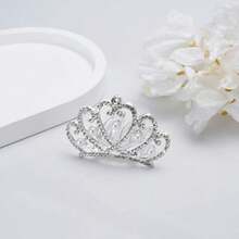 Mini Crowns Pearl Tiaras Mini Tiara Headband Rhinestone Princess Hair Accessories Tiny Crown Hair Clip Small Tiara Crown Headband For Women Birthday Party Halloween Wedding Doll Decor 3pcs - 如圖 - 查看 4