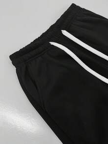 بنطلون نسائي من الفليس الدافئ مع رباط، لون أحادي بسيط | بنطلون رياضي فضفاض بخصر عالي مع رباط، مناسب للخريف/الشتاء للاستخدام اليومي، المنزل، والموضة الشارعية