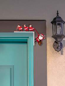 1pc Santa Claus Elk Door Frame Hanging, Fireplace Table Corner Decoration, Suitable For Wedding Birthday Party Holiday Decorations, Christmas Party Christmas Atmosphere Decoration Props, Christmas Decorations, Christmas Gift, Christmas Decor, Room Decor, Home Decor Winter Christmas Decorations Home Christmas Gifts Christmas Decor