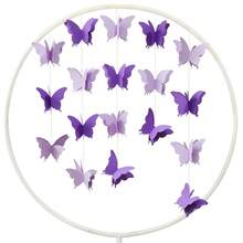 1 件彩色纸花环装饰套装，包含 3D 纸蝴蝶、彩虹纸花，适合派对、节日、教室装饰、生日派对