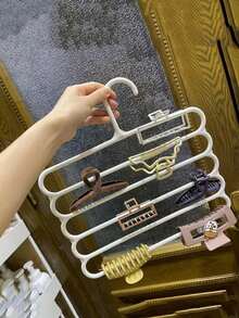8pcs/4pcs/2pcs/1pc Hair Claw Hair Accessory Organizer Rack, Wall Mounted Large Capacity Multi-Layer Dorm Hair Clips And Headbands Storage Holder - Multicolor - View 6