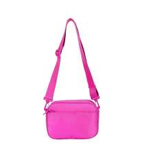 Checkered Crossbody Bag For Women Small Cute Purses  Shoulder Handbags Wide Strap - Hot Pink - View 1