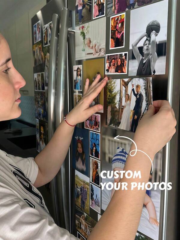 1/5/10PCS Flexible Photo Magnets Set - Custom Vacation Memory Cards | Mini Fridge Photos | Personalized Locker Decor | Waterproof & Fade-Proof | Perfect For Holiday Gifts/Home/Office