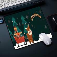 1pc Christmas Pattern Mouse Pad, Computer Desktop Long Mouse Pad, Laptop Square Mouse Pad, Game Mouse Pad - Multicolor - View 11