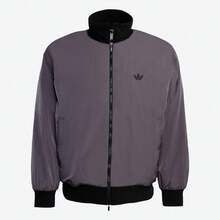 Adidas Originals Abrigo acolchado CLIMA OS BOMBER para hombre, abrigo acolchado delgado JW0980 - Morado - Ver 1