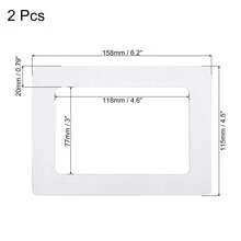 Magnetic Picture Frame, 2 Pack Magnetic Photo Frame Picture Holder Holds Photos For Refrigerator Metal Home Office - White - View 2