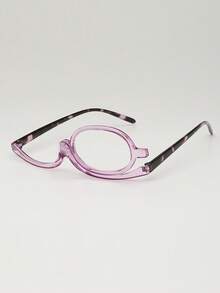 Enlarged Presbyopia Glasses, Rotating Makeup Glasses,Folding Glasses, Cosmetic Universal Glasses,Lightweight Polycarbonate Frames For Presbyopia, Makeup Reading Glasses Magnifying, Eyewear Accessory, Cat-Eye Frames, Durable Eyewear,Women's Multi-Functional Magnifying Mirror & Reading Glasses With Foldable Design