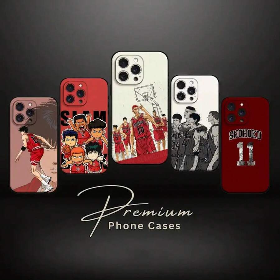 Anime S-Slam D-Dunk-s Phone Case Shockproof Case Covercompatible with  17 11 13 15 14 16 Pro Max 12 Mini 7 8 Plus XR X XS Matte Funda Phon,Covercompatible with  17 Hülle, 17 pro Hülle, 17 promax Hülle