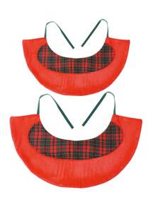 Christmas Pet Cloak, Red Festive Christmas Decorative Tie-Up Dog Cloak, Christmas Plaid Decor Cat & Dog Cloak