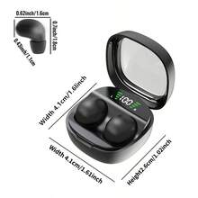 隐形耳机，最小的迷你耳机，无需闪光灯即可使用，无线迷你睡眠耳机，小耳朵可佩戴，送给女朋友的超可爱礼物小巧便携，沉浸式立体声，直观的触摸控制，入耳式无线耳机迷你耳塞带充电盒，