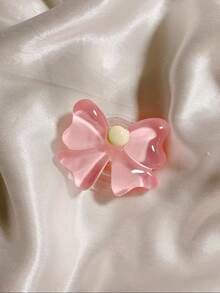 1 pieza Soporte de teléfono minimalista con decoración de flor de color caramelo transparente