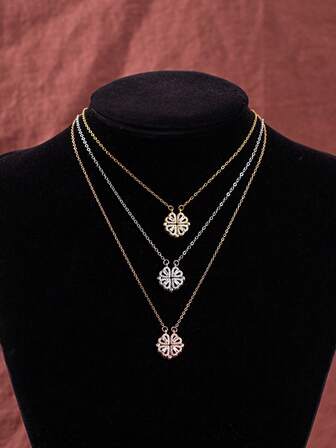 قلادة بتصميم الهيب هوب مكونة من قلب وأوراق البرسيم المرقعة، مناسبة لديكور عيد الميلاد وأعياد أخرى، هدية رائعة للعائلة والأصدقاء