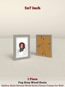 XXBANZHUAN Marcos de fotos estilo galería vintage desgastados y clásicos | 12x16/8x10/8x8/5x7 pulgadas | Clips de resorte mejorados | 6 patrones de grano de madera natural (gris claro/gris oscuro/marrón rojo/negro/madera clara/blanco desgastado) | Perfectos para la decoración de la sala de estar/dormitorio/estudio/oficina