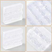 3 Pcs 3D Flowers Nail Mold Silicone Nail Molds Flowers Nail Charm Molds Hawaii Floral Nail Stencils Reusable Manicure Carved Template Blossom Nail Mold Carving Mould For Salon Home DIY Manicure - 白色 - 查看 3