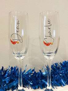 Custom Stickers, Balloons, Lunchboxes, Champagne Flutes, Bridesmaid, Bride, Maid Of Honour, Mother Of The Bride, Decal Sticker Only,Custom Personalised Vinyl Name Labels, For Wine Glasses, Champagne Flutes, Wedding Decor, Bridesmaid Names - Multicolor (Christmas) - View 5