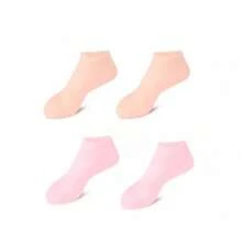 2 Pairs Silicone Socks For Women - Soft Gel AloeMoisturizing Socks For Women's Spa Pedicure, Repairing DryFeet, Cracked Heels And Softening Rough Skin, Gifts For Girl Womenswear Basic. - 彩色 - 查看 9
