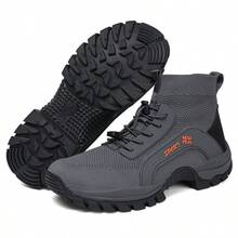 Outdoor Hiking Shoes, Wear-Resistant, Breathable High Top Hiking Boots, Men's And Women's Lightweight Off-Road Hunting Riding Shoes, Woven Work Boots, Motorcycle Shoes