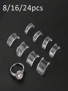 Resin Ring Adjuster, Invisible Ring Sizer Pads, Suitable For Loose Rings, Fits All Finger Sizes. Invisible Ring Sizer Adjuster, Fits Loose Rings - Multiple Finger Sizes Available, Comfortable And Protective. Adjustable Clear Tightener, Sizer Tool, Jewelry Protector, Fits Loose Rings. Ring Adjuster Fits Any Ring, Multiple Sizes Available. Women's Ring Adjuster. - Multicolor - View 10