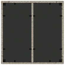 Garden Table With Glass Top Light Grey 90x90x75 Cm Poly Rattan - Grey - View 8