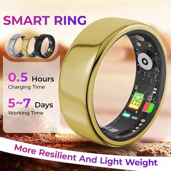 SIMSONLAB NEW Smart Ring, Ring Charging Compartment,Intelligent Fitness Ring With Pedometer, Unisex Design, Great Sporty And Daily Leisure Gifts For Men & Women,Gifts