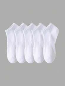 1/3/5/10/12/15/20 Pairs Comfortable Breathable Short Socks, White Socks, Grey Socks, Black Socks, Men's Short Socks, Mid-Calf Sports Socks, Men's Socks, Soft Men's Short Socks, Regular Men's Short Socks, Daily Wear Socks - White - View 16