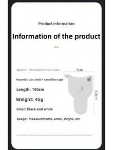 2025 Newest Measurement Ruler For Body Measurements, Fitness Ruler, Waist Ruler, Arm Circumference, Chest Circumference, Soft Tape Measure, Dual Inch, Convenient And Practical Home Weight Loss And Fitness Essential - White - View 5
