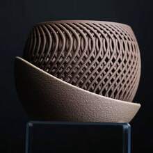 1个棕色多边形极简主义花盆，带排水孔，室内外装饰花盆，艺术优雅的植物架，适用于客厅、卧室、书房和阳台，高性价比的户外和花园装饰 - 彩色 - 查看 5