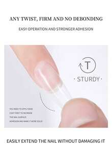 XEIJAYI 2pcs 15ml Nail Sticker Glue, UV LED Removable Sealing Gel, Glossy Sealing, Shiny Nail Polish