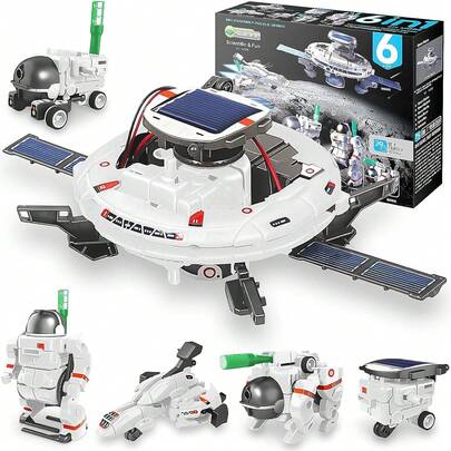 Kit de robot solar STEM 6 en 1, juguetes y regalos educativos para experimentos científicos, ideal como regalo para Halloween, Navidad y Día de Acción de Gracias