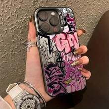 Graffiti Cool Art Pink Phone Case S25 Ultra S24 Plus S23 FE S22 S21 A15 A34 A35 A55 A54 A53 Matte Back Cover