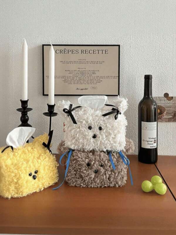 1 Stück süße Plüsch Hund Taschentuchbox, kreative Taschentuchhalterung, Tischdekor