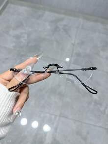 Kính kim loại không gọng cao cấp thời trang Unisex - Trong sáng - Xem 4
