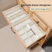 Expandable Plastic Makeup Organizer Set, Suitable For Vanity Countertop - Adjustable Length Multi-Purpose Storage Box For Cosmetics, Office Supplies And Bathroom Accessories - Drawer Organizer For Desk, Kitchen, Storage & Organization, Desktop Organizer And Display Box, Extendable Drawer Makeup Brush Holder Lipstick Compartment Organizer For Dorm