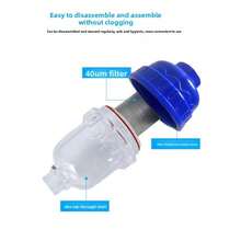 Prefiltro de alta eficiencia para grifo, purificador de agua universal para el baño del hogar, filtro de malla multicapa para impurezas, diseño de cartucho de filtro reemplazable, instalación fácil sin ocupar espacio, carcasa transparente azul que permite ver la filtración, protege los electrodomésticos que utilizan agua y prolonga su vida útil, dispositivo de filtración de pretratamiento del agua del grifo, juego de 3 cartuchos de filtro de repuesto