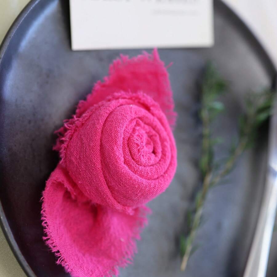 4/24 Pieces Tassel Napkins Cloth Viscose 32*32cm/12.6*12.6inch Cafe With A Cozy Atmosphere ​​Festive Table Setting Backyard Barbecue Sunday Family Dinner Birthday Party At Home Wedding Reception ​​Banquet Hall​ ​​Hotel Event​​ Casual ​​Restaurant - Hot Pink - View 1