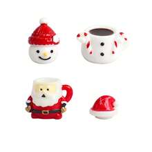 Mini Christmas Santa Claus, Snowman, Tea Cup DIY Miniature Christmas Water Cup Christmas Decorations For Live Streaming Scenes, Winter - Multicolor - View 3