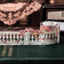 have a good day 1 卷 78.74 英寸（200 厘米）栏杆、栅栏、藤蔓和花卉主题贴纸卷切割装饰笔记本美学剪贴簿手工制作手账艺术日记 DIY 拼贴卡片材料 PET 胶带办公和学校用品 - 彩色 - 查看 6