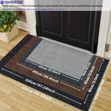低矮型室内入口地垫，防滑橡胶底，可水洗吸水室内门垫，玄关地毯，前门垫，迎宾垫，室内/室外入口门垫，露台/门廊地垫，防滑入口垫，室内/室外通用门垫 - 彩色 - 查看 11