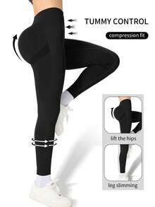 2pcs Seamless High-Elasticity Women's Combination Of Solid-Color Yoga Leggings And Tie-Dyed Yoga Leggings,Women Tuck In The Abdomen Sports Leggings,Lift The Buttocks And Slim The Legs Leggings For Women - Cà vạt đen + tím - Xem 7
