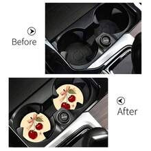 2pcs Car Cup Coaster, Stylish & Durable Fast-Drying Car Cup Mat