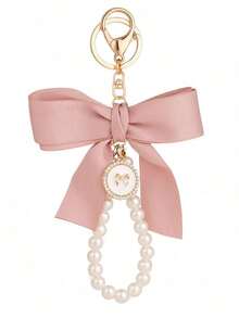 1pc Bow Knot Woven Keychain, Fashion Bag Charm & Car Key Chain Accessory For Women Y2J8 - 彩色 - 查看 1