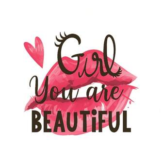 1 pieza/2 piezas/3 piezas Pegatinas con estampado de labios "Eres hermosa", adecuadas para hombres y mujeres, calcomanías transferibles por calor, lavables en camisetas, vaqueros, chaquetas, mochilas, ropa, sombreros, para hacer que tu atuendo sea talla grande vibrante