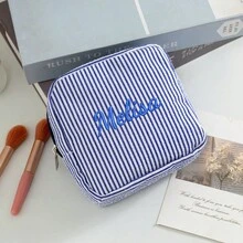 個性化刺繡衛生棉收納袋 化妝包 可客製姓名盥洗用品收納袋 旅行化妝品收納袋 輕量收納袋 - 彩色 - 查看 18